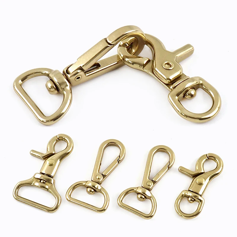 

2/5/10Pcs Metal Strap Buckle Solid Brass Lobster Clasp Swivel Snap Hook Trigger Carabiner Clips Dog Leash KeyChain Accessories