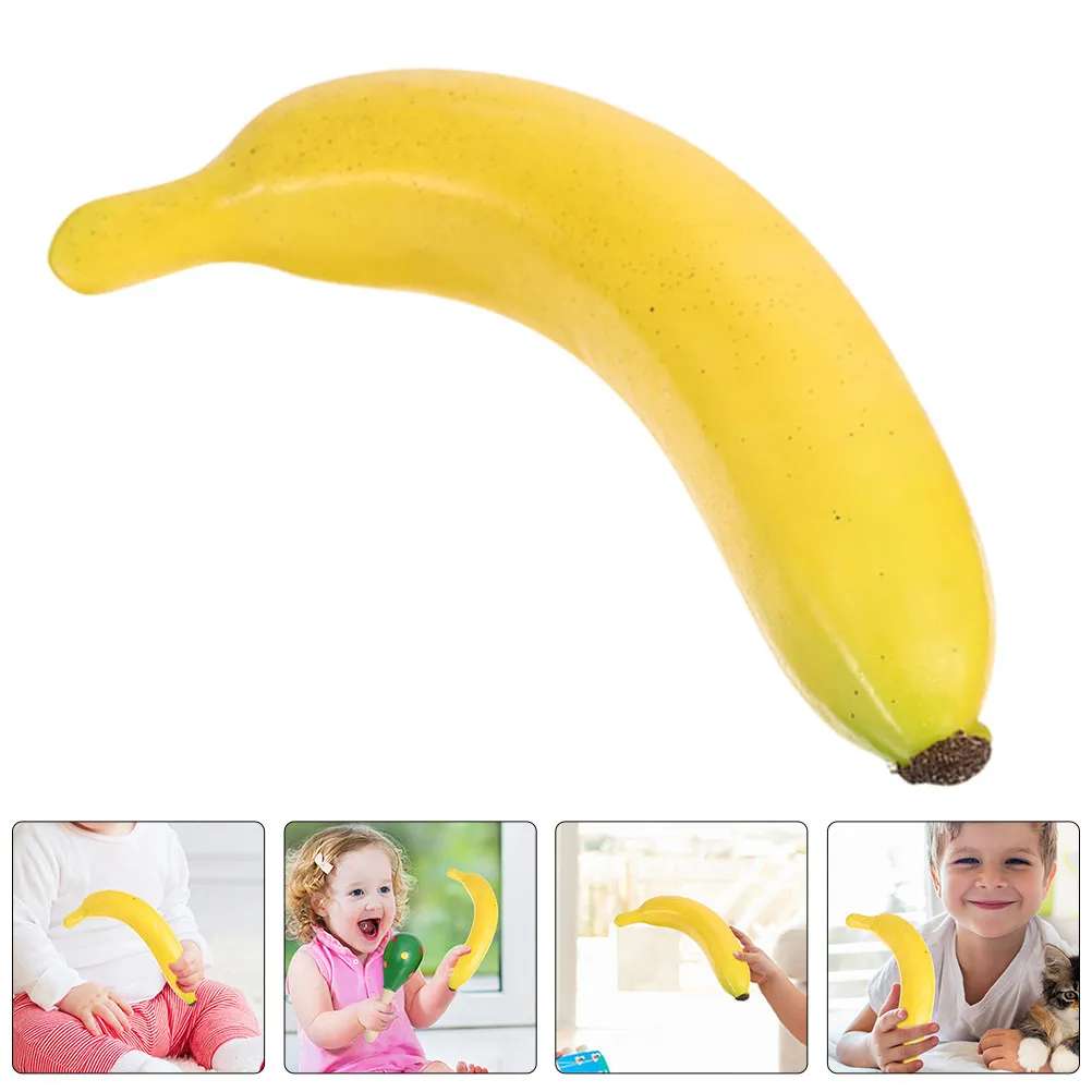 5Pcs Realistic Artificial Banana Models for Photo Shoot Props Kitchen Decor Shop Window Adornment Teaching Aid Film Set