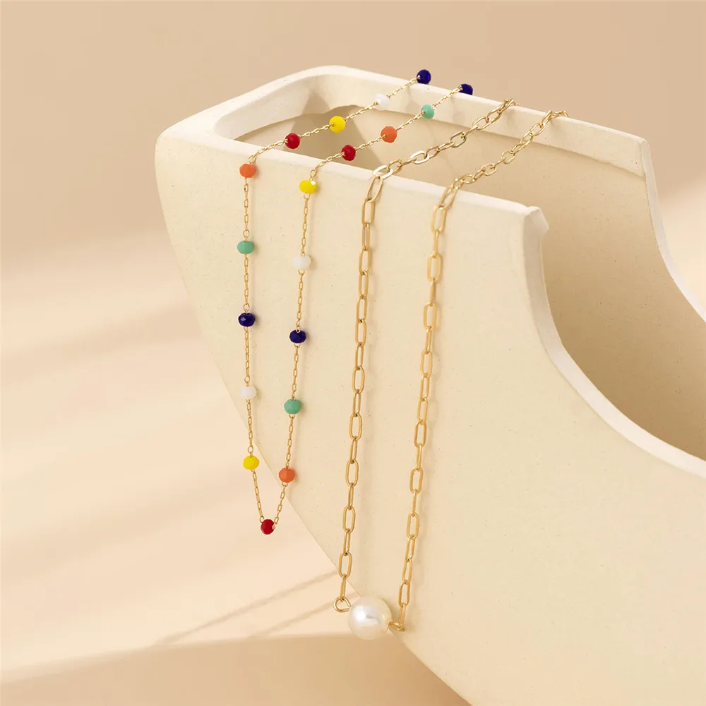 2Pcs Romantic Sweet Waist Chain Bohemian Creative Crystal Beaded Decor Belly Chain for Women Beach Bikini Chain Party Jewelry