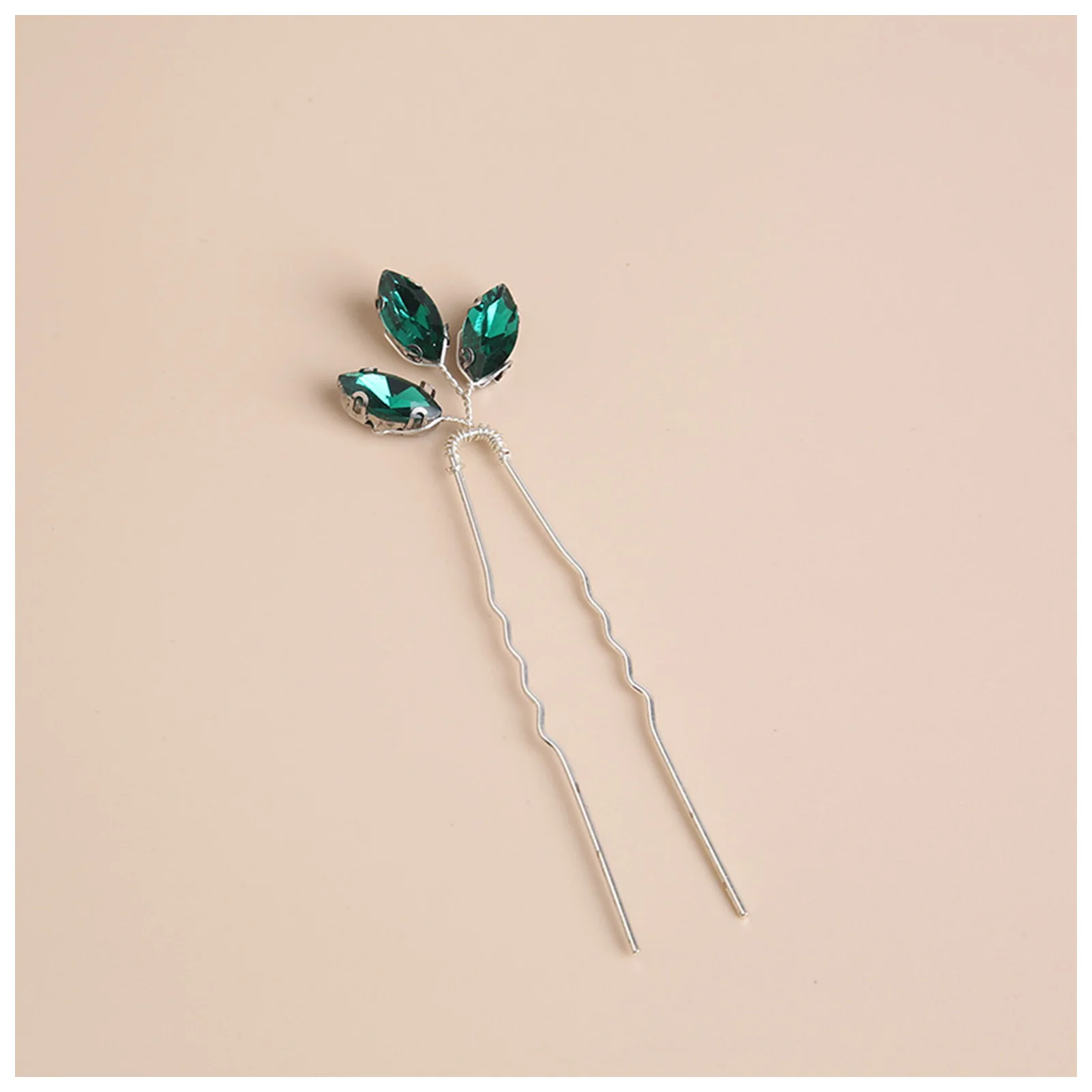 Luxurious U Shape Hair Stick Hair Decorations European Style Sparkling Rhinestones Headdress for Cheongsam Han Clothes Tea Wear