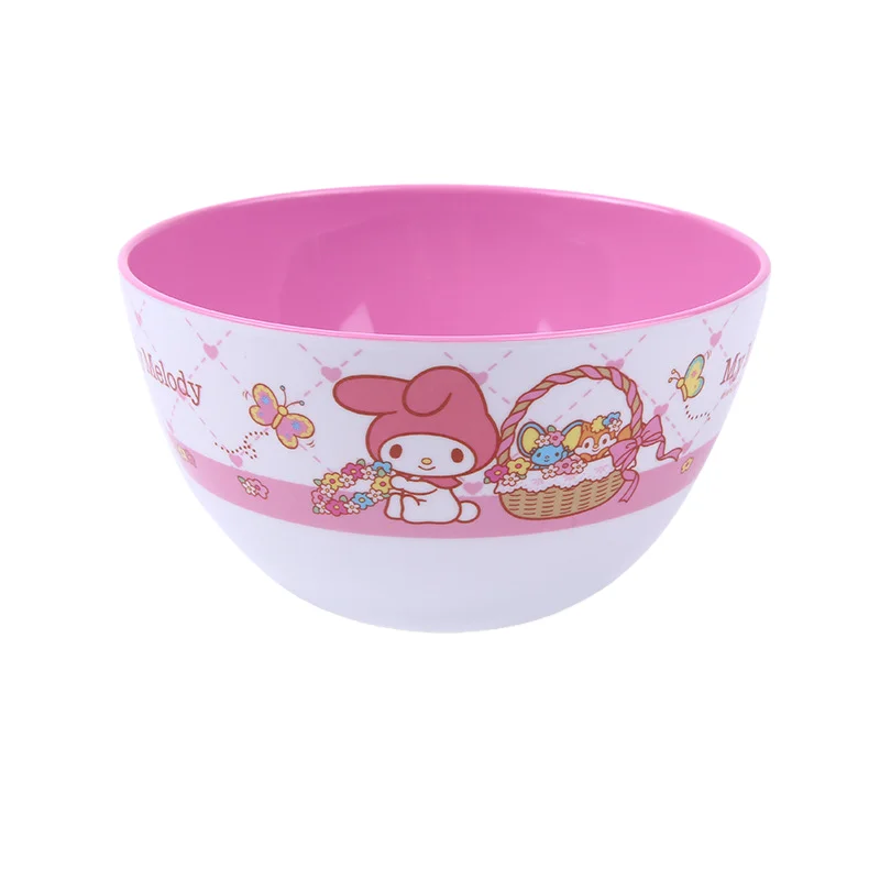 

Sanrio Children Cartoon Round Bowl Kuromi Popular Anime Kawaii Nice Cute Household Throw-Resistant Food Grade Child Food Bowl