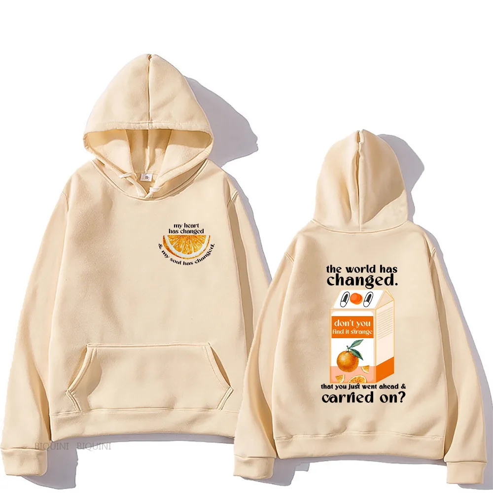 Noahh Kahann Stick Season Harajuku Sweatshirts Orange Juice Graphic Hoodies Men/Women Cute/Kawaii Clothes Y2k Classic Pullovers