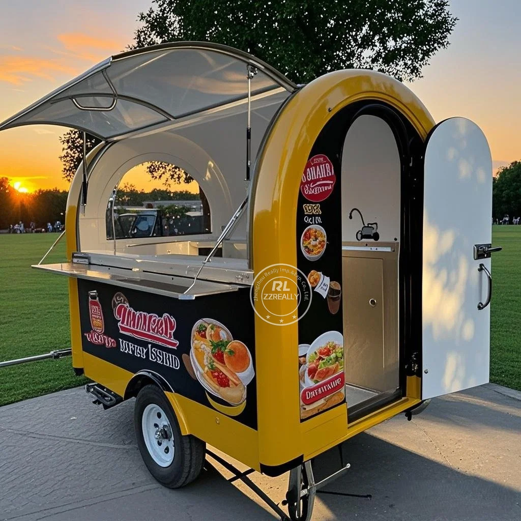

USA Standard Kitchen Fast Food Kiosk Vending Truck Ice Cream Stainless Steel Food Trailer