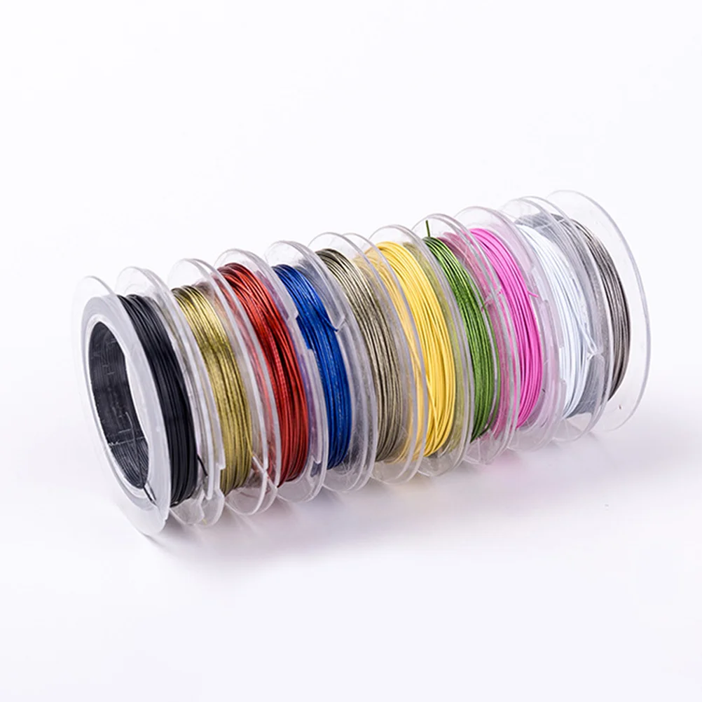 

10 Rolls/pack Tungsten Silk Floss Colored Wire for Jewelry Making Aluminum Cord