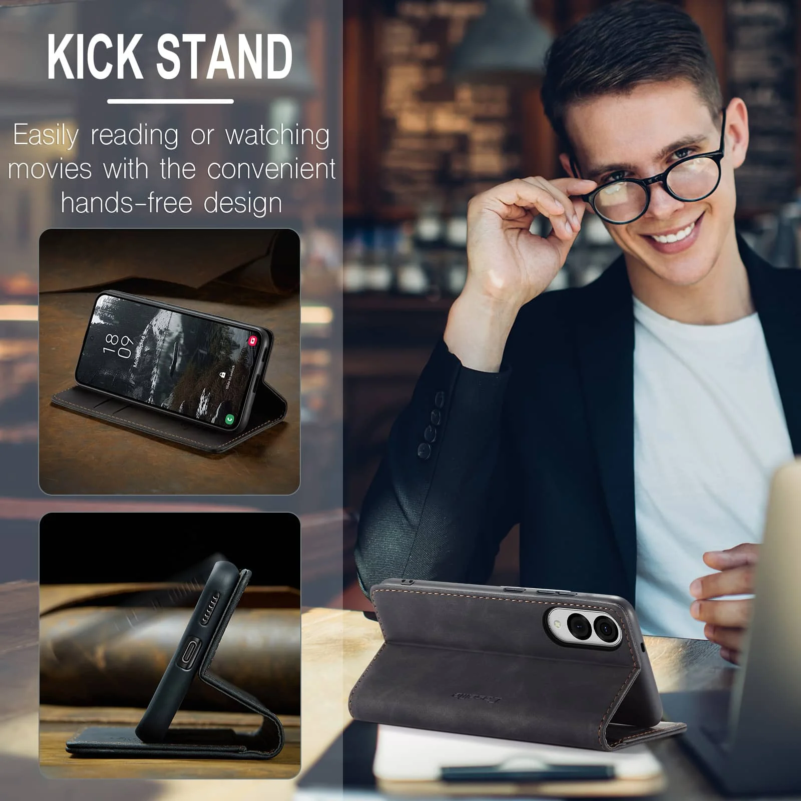 Flip Wallet Case for Samsung G - Leather Folio Wallet Case ulasan dan harga