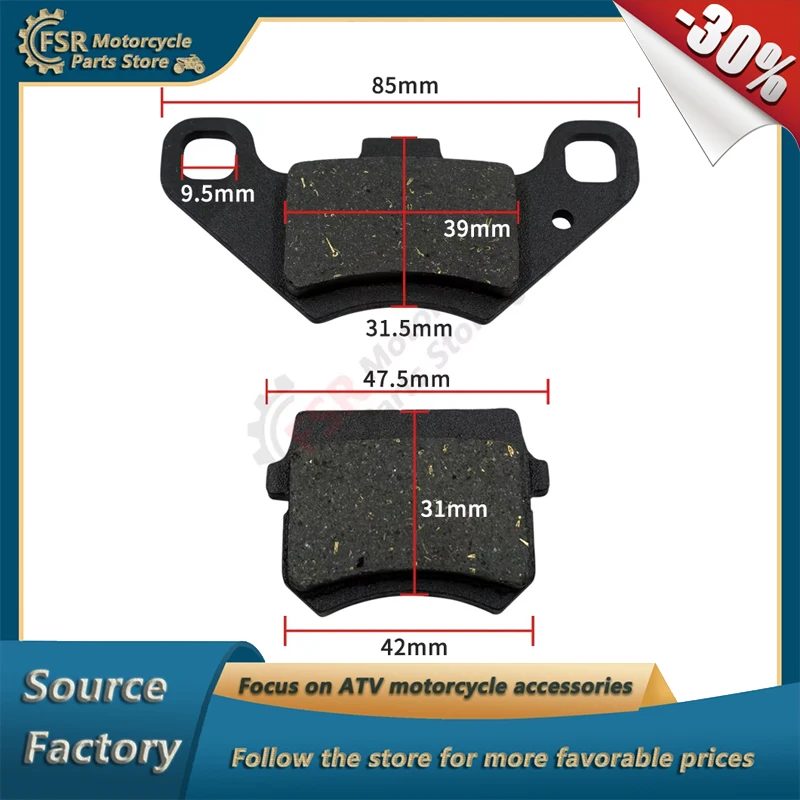 

1 Pair Brake Pads Fits E-TON VIPER 50 70 90 ATV Quad parts 610143 812805