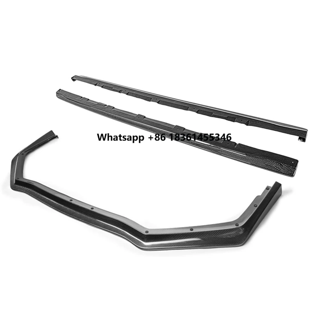 

For Wrx Sti 2018-2021 Bodykit,After actual install Carbon Fiber Front Lip Side Skirt Rear Diffuser Winglets Body Kit Fits