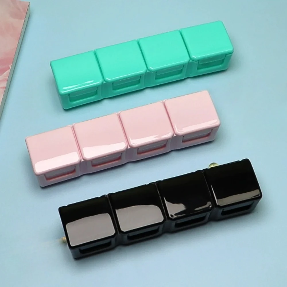 New Hot Portable Travel Small 4 Grids Premium Pill Box Cases Container Organizer Storage Tablets for Vitamin Medicine Fish Oils