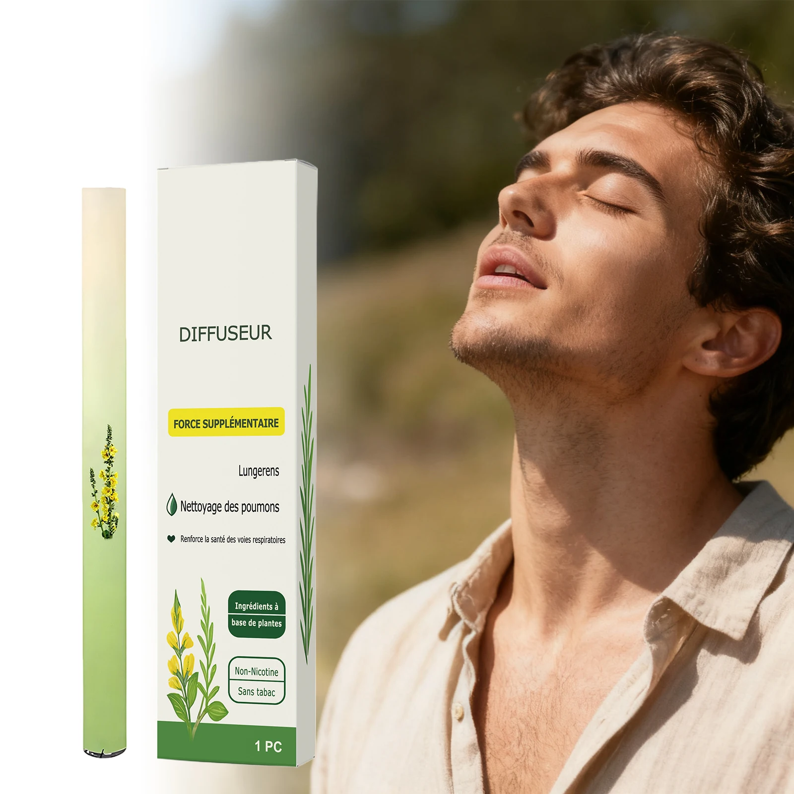 Soothing Herbal Fresh Breathing Stick Fresh Breath Relieve Nose Discomfort Improve Respiratory Condition Aromatic Breath Stick
