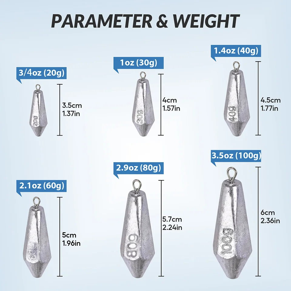 Poids de pêche à la carpe, accessoires pour appâts, 20g, 30g, 40g, 50g, 60g, 70g, 80g, 100g