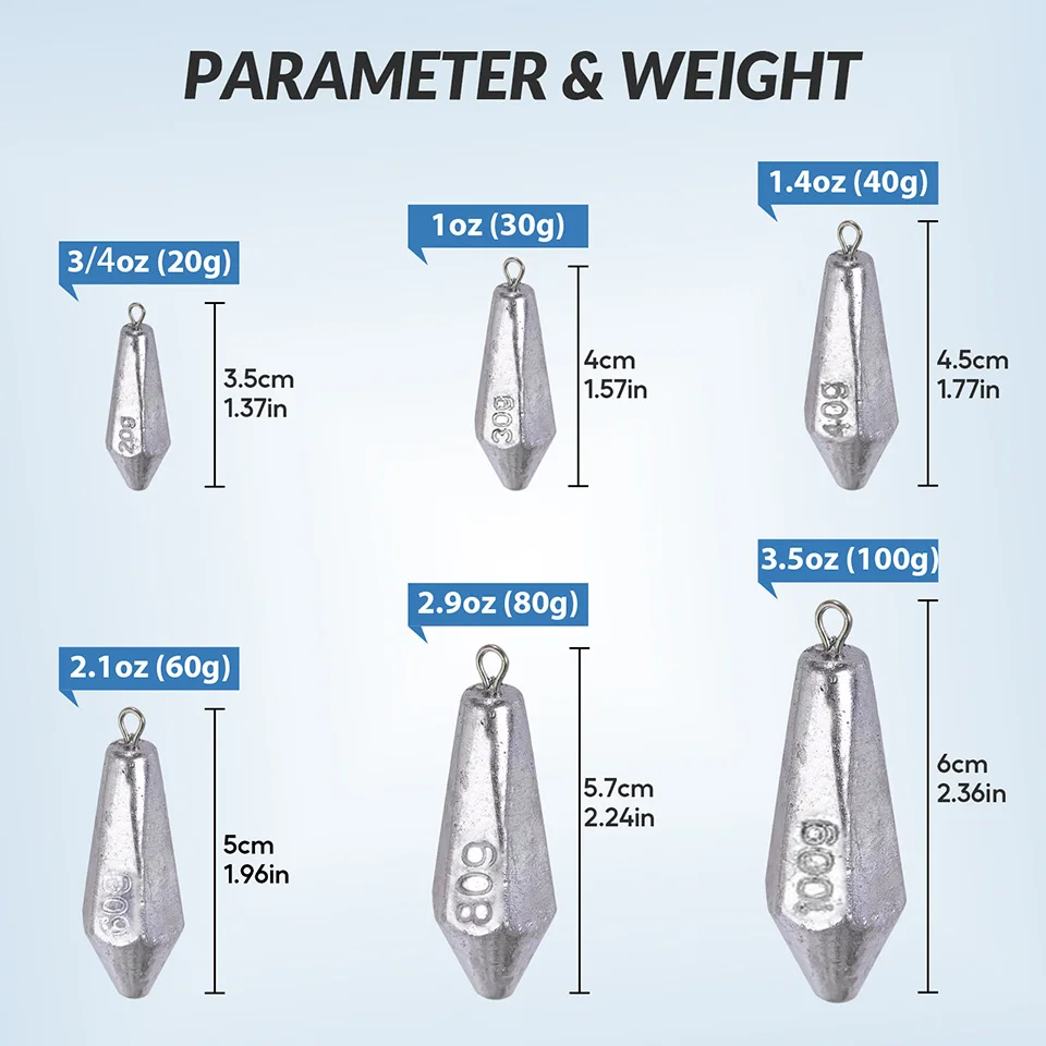 Visgewicht Zinklood 20G 30G 40G 50G 60G 70G 80G 100G Karpervissen Aas Zinklootgewichten Visaccessoires