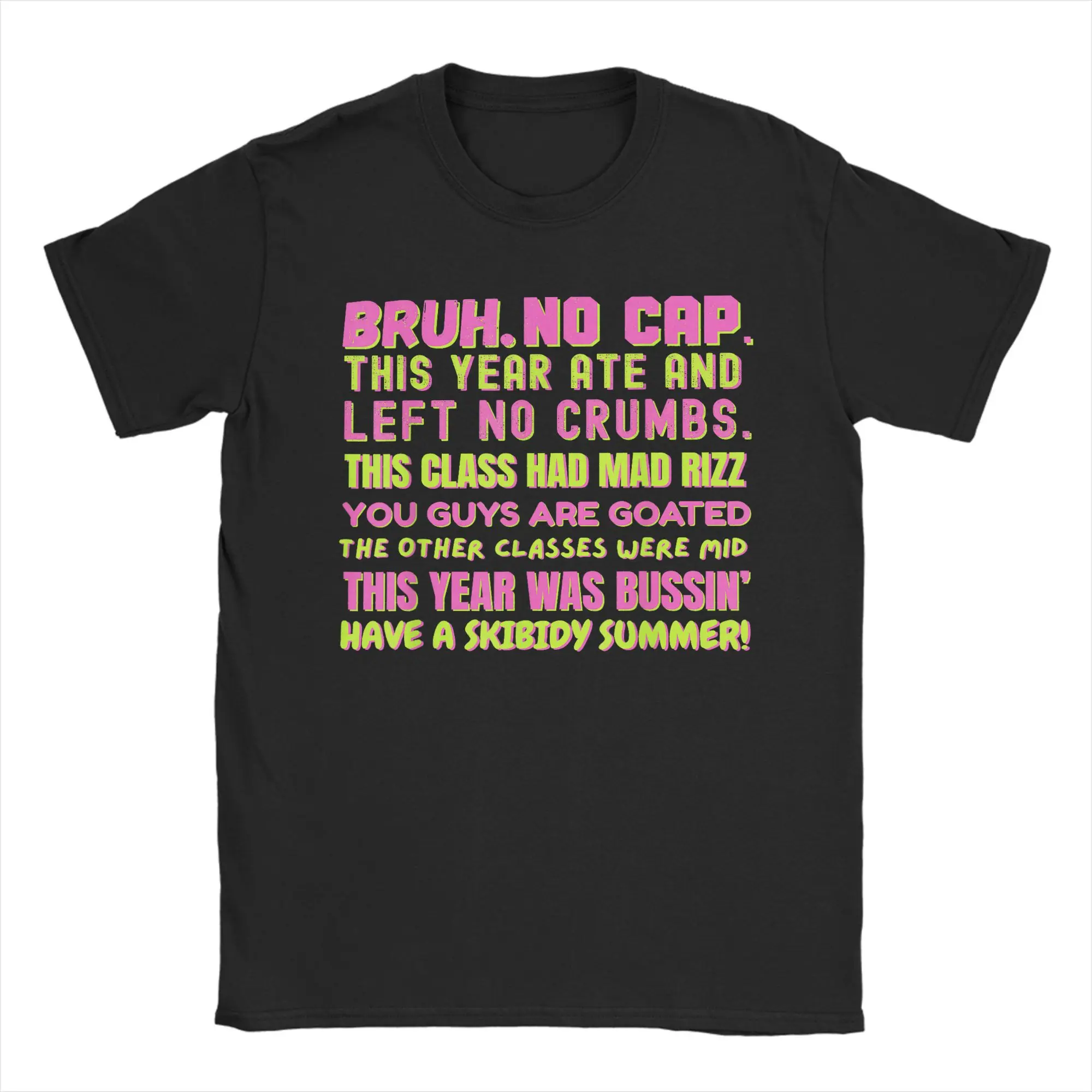 

Gen A Slang Bruh Teachers Happy Last Day of School T-Shirt Summer Cotton T-Shirts For Man Tshirt Short Sleeve Streetwear Tees