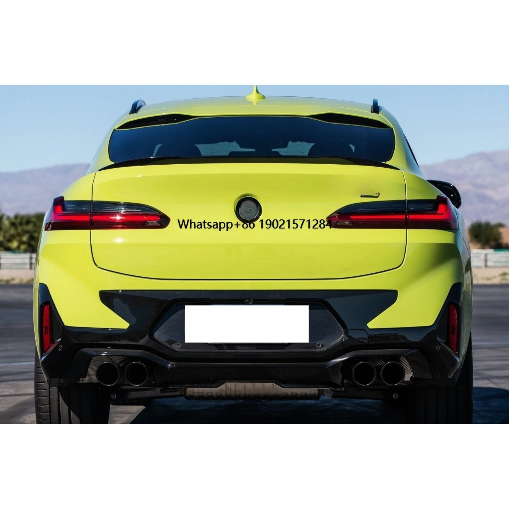 

Автомобильные аксессуары для X4 G02 2019-2022, смена на передний бампер автомобиля в стиле X4M с решеткой, задний диффузор, хвостовое горло