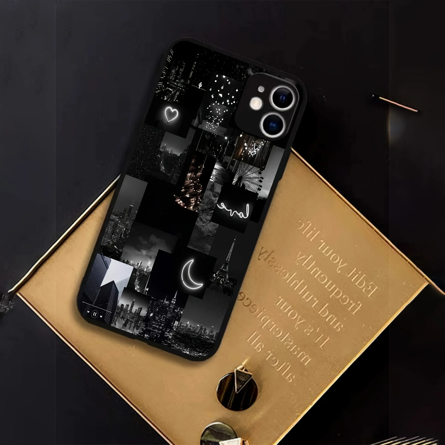 يقدم حافظة سوداء بلوري حماية كاملة ضد القطرات، متوافقة مع iPhone 17 16 15 14 13 12 11Pro Max Plus #4