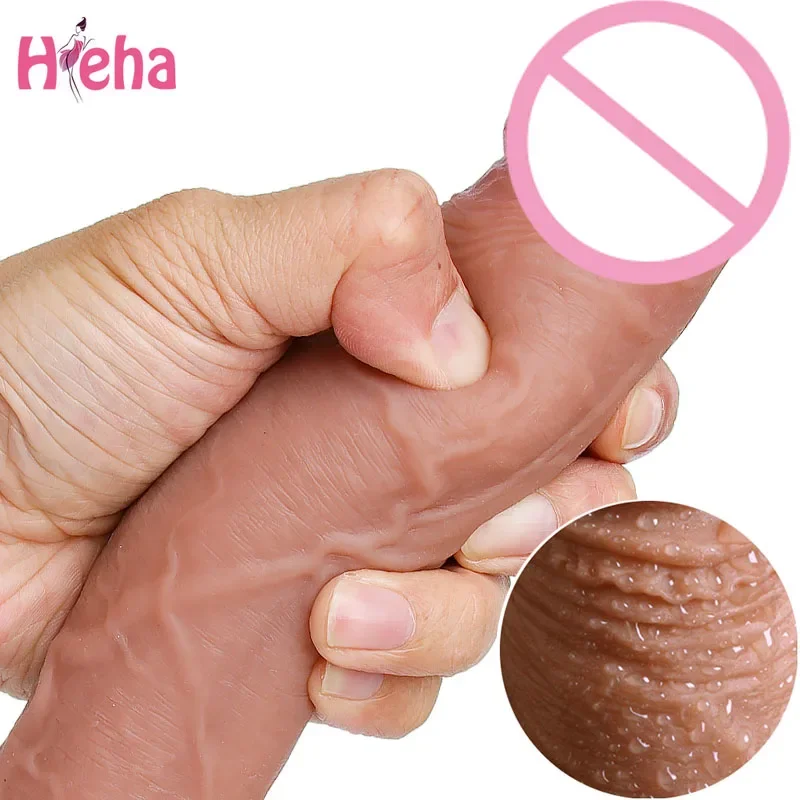 Skin Feeling Huge Realistic Dildo Silicone Penis Dong with Suction Cup for Women Masturbation Lesbain Anal Sex Toy for Adults 18