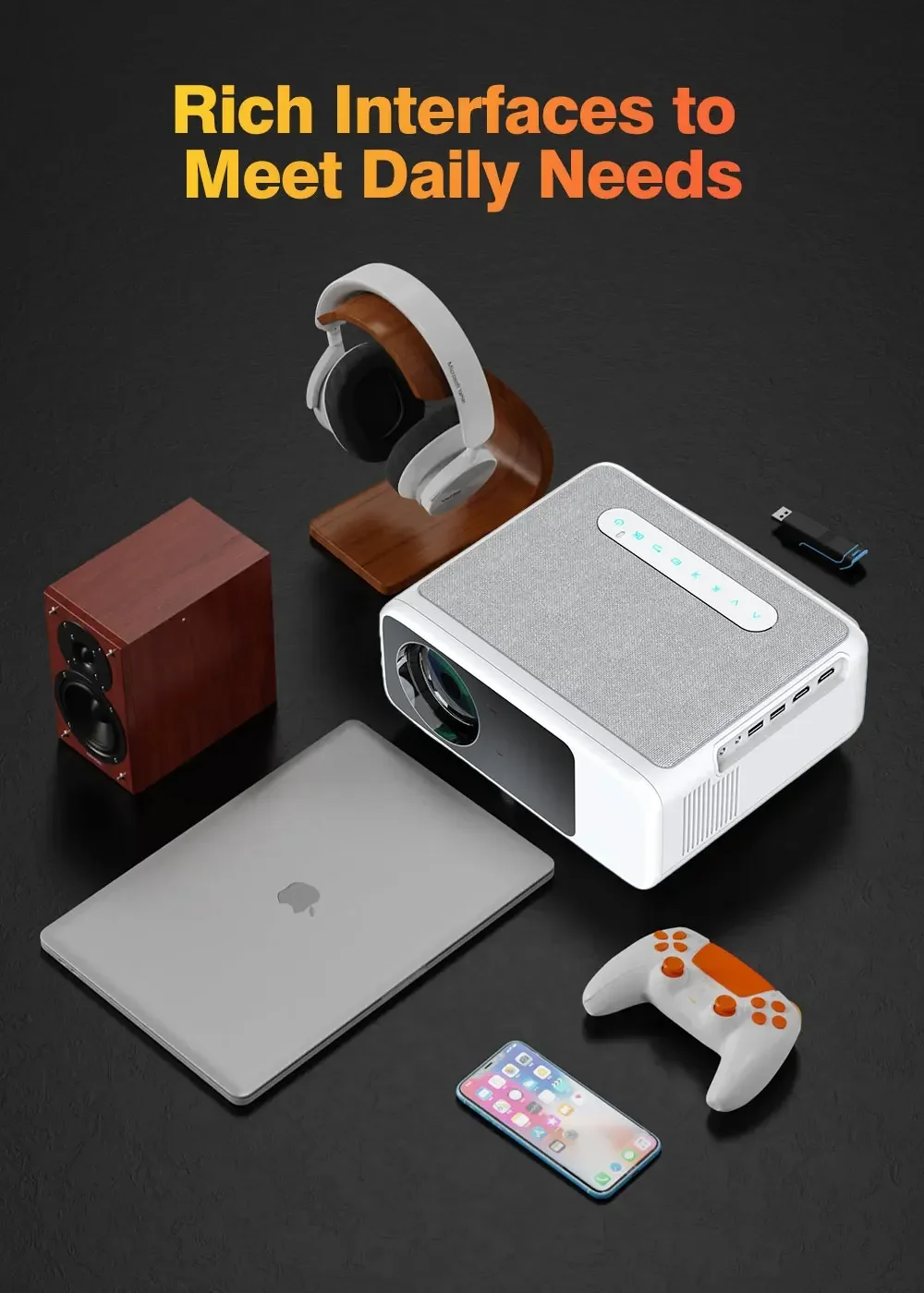 Y9 4K Smart Projektor Android 9.0 WIFI Tragbare Heimkino Kino Android Telefon Beamer LED 1080 Projektor mit Autofokus