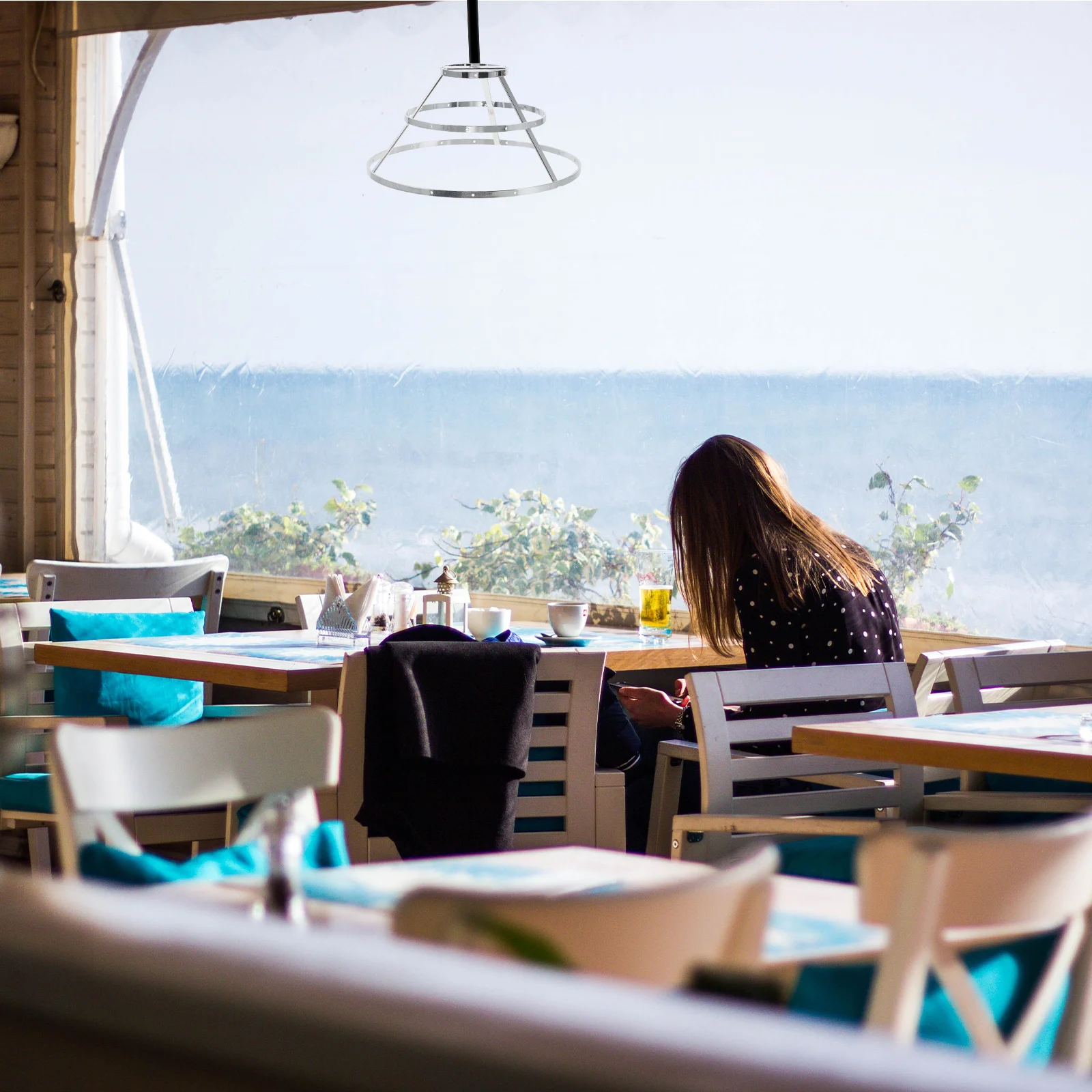 

Lamp Shade Frame DIY Iron Pendant Lampshade Frame 3-Tier Structure Durable Metal Holder for Hanging Lights Lampshade Making