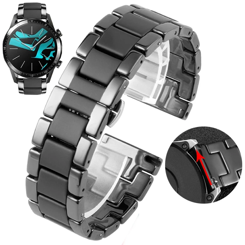 High quality ceramic strap+case for Armani watch AR1507 AR1509 AR1451 AR1452 AR1400 AR1410 series watch accessories Men Bracele
