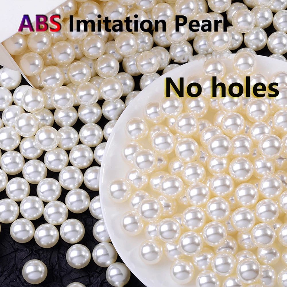 4/6/8/10mm Round Multi Color No Hole Acrylic/Plastic Imitation Pearl Beads Loose Beads Counter Display Bead Craft Jewelry Making