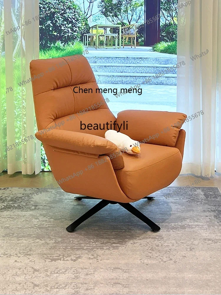 A182 C Leisure chair 360 degree rotating single chair ecological leather lazy designer balcony