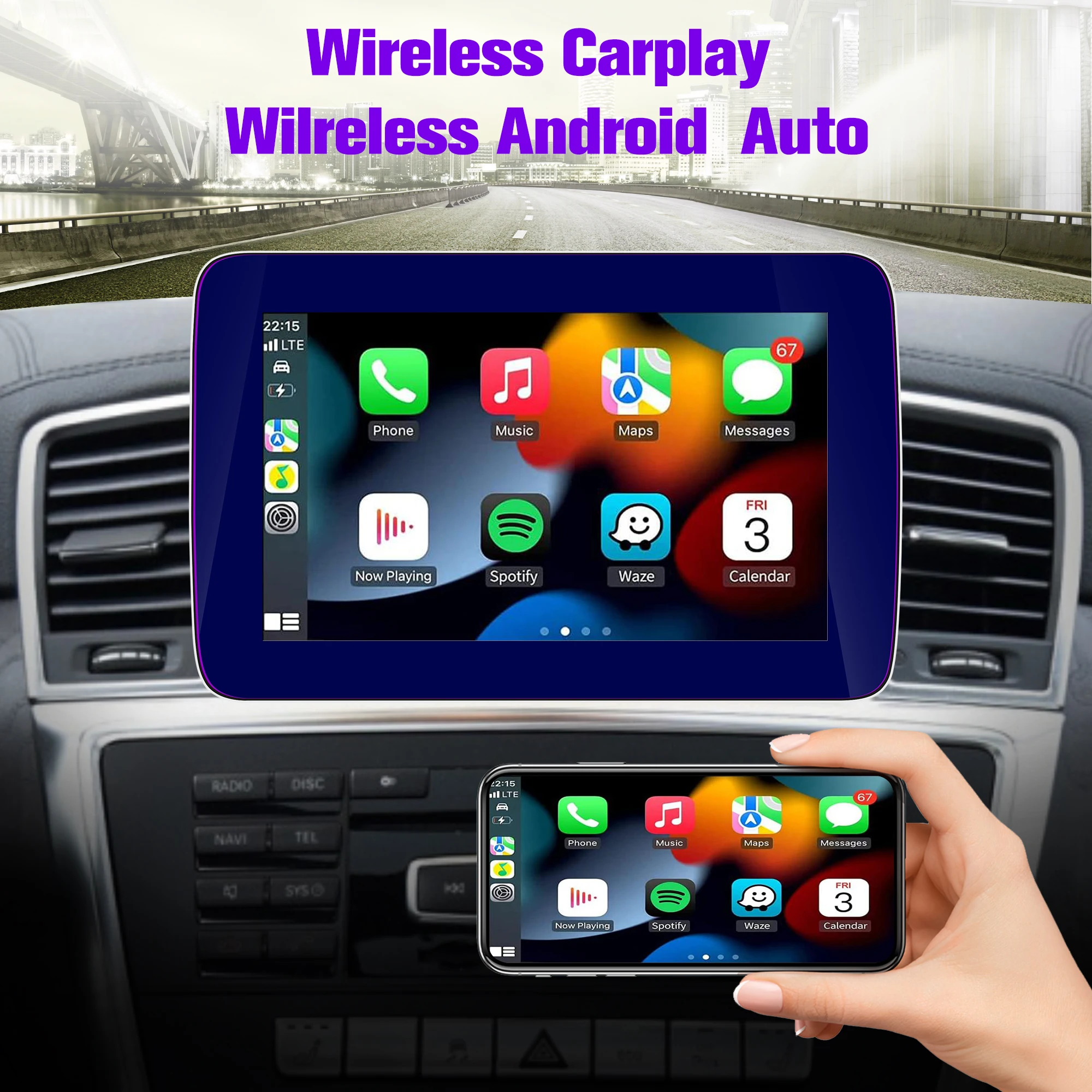 

Android Car radio for Mercedes Benz ML GL W166 X166 (2012~2015) NTG 4.5 stereo Carplay Android Auto,GPS,8.4’,Bluetooth,WIFI