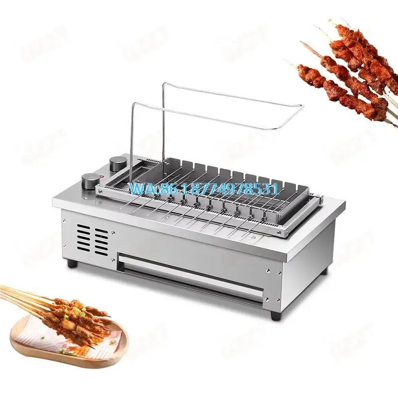 Wmwmnu for Stainless Steel 8 Skewers 16 Skewers Indoor Smokeless Kebabs Roaster Bbq Chicken Meat Table Rotisseries Grill