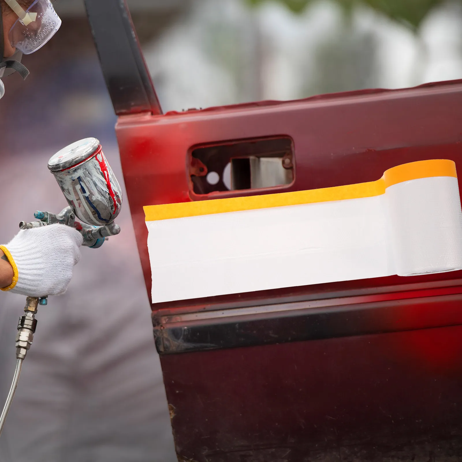 

Рулон защитной пленки для покраски автомобилей, стен и полов, 20 метров, многоцелевой, устойчивый к царапинам, легкий