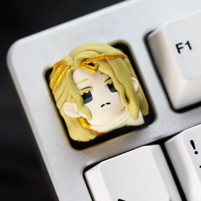 

Колпачки для механической клавиатуры «Назад в будущее 1999» в стиле аниме, DIY-клавиши ESC, кастомные колпачки для клавиш, колпачки из смолы ручной работы, подарки для геймеров