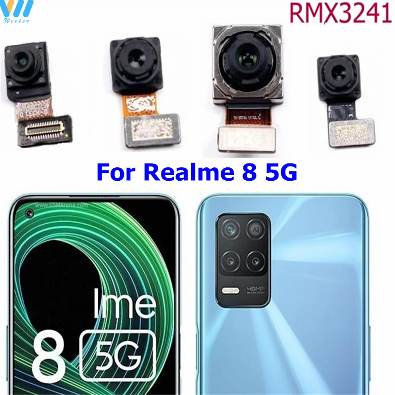 

Front Back Camera For Realme 8 4G 5G Front Selfie Rear Main Camera Module Flex Cable Spare Repair Parts For OPPO Realme 8 4G 5G