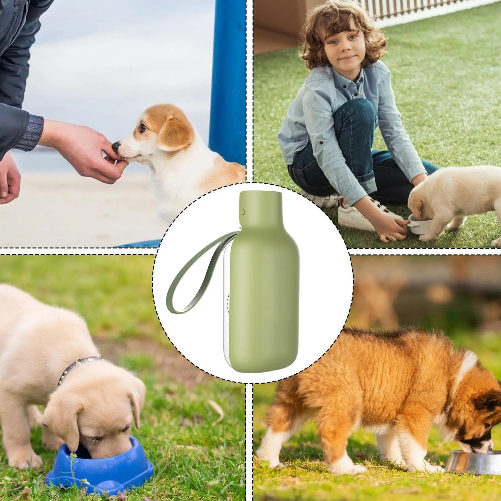 550ML Large Dog Water Bottle Dispenser For Small Big Dogs Portable Travel Pet Drinking Bowls Bulldog Labrador Feeder Supplies - view 5