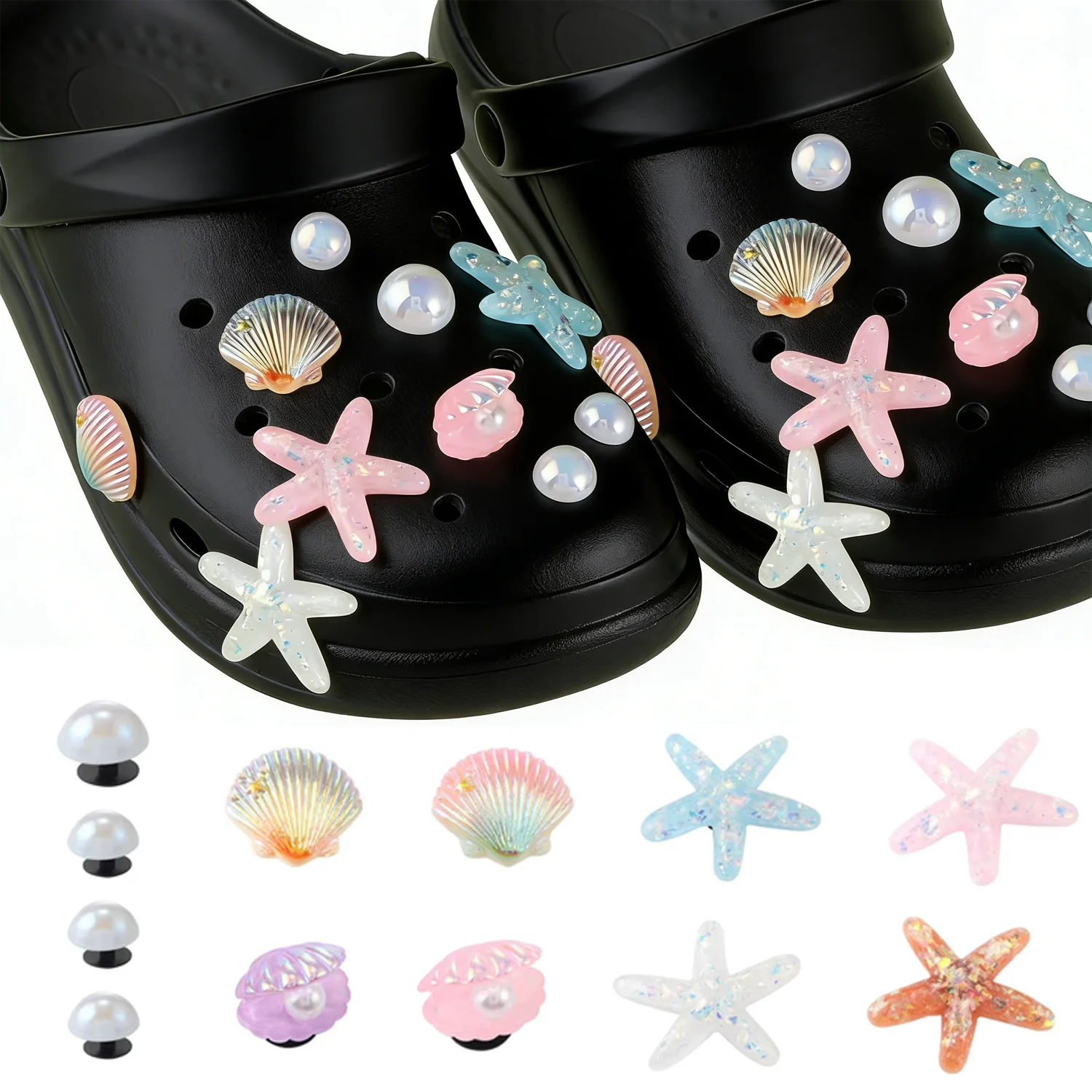 Randomly Mixed Color Cute Style Hole Shoe Accessories DIY Shoe Flowers, Women's Beach Shoe Decorative Buckles