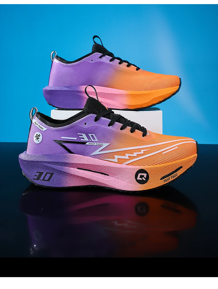 Herren-Laufschuhe mit Carbonplatte, speziell für Marathonläufe, atmungsaktive, leichte Sportschuhe, bequeme Damen-Sneaker. – Detail 35