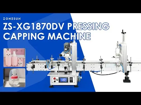 ZONESUN ZS-XG1870DV Auto Bottle Capper Rotary Cap Press Machine  Desktop Jar Lid Sealing Machine for Essential Oil Perfume