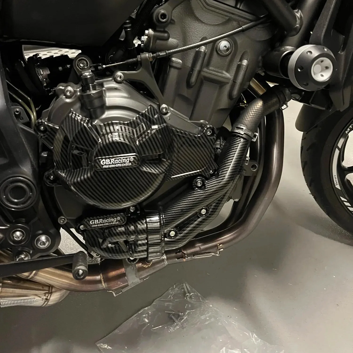 GB سباق غطاء المحرك لياماها MT07 FZ07 المقتفي XSR700 Tenere700 2014-2025 محرك دراجة نارية غطاء وقائي الملحقات