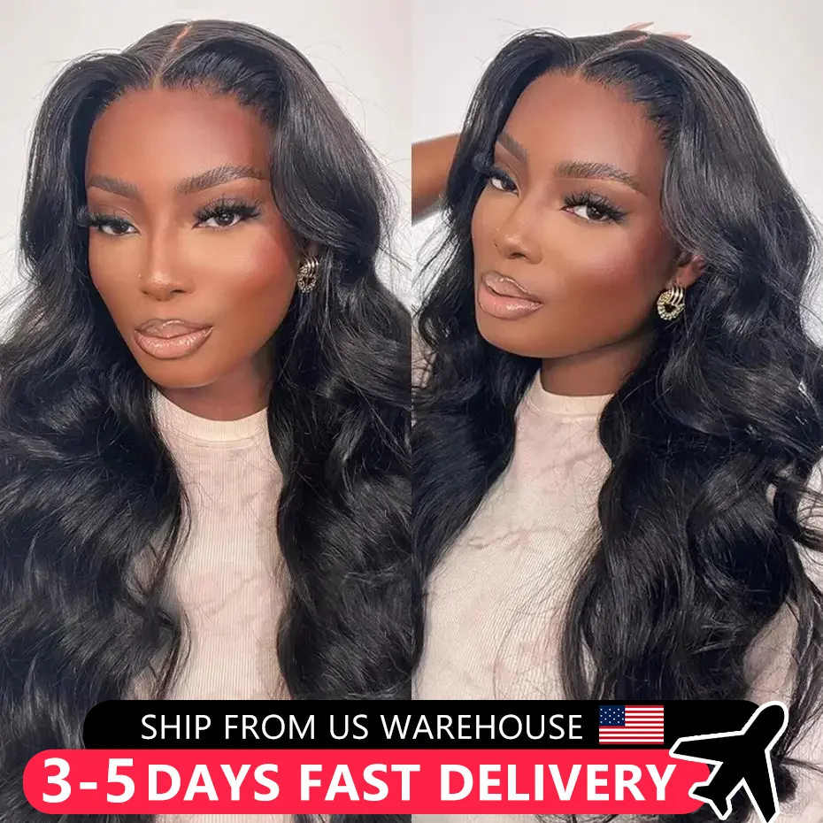 180% Glueless Wigs Body Wave Lace Closure Wig Ready To Go Human Hair 5x5 Transparent Lace Wigs For Women Pre Cut MYLOCKME