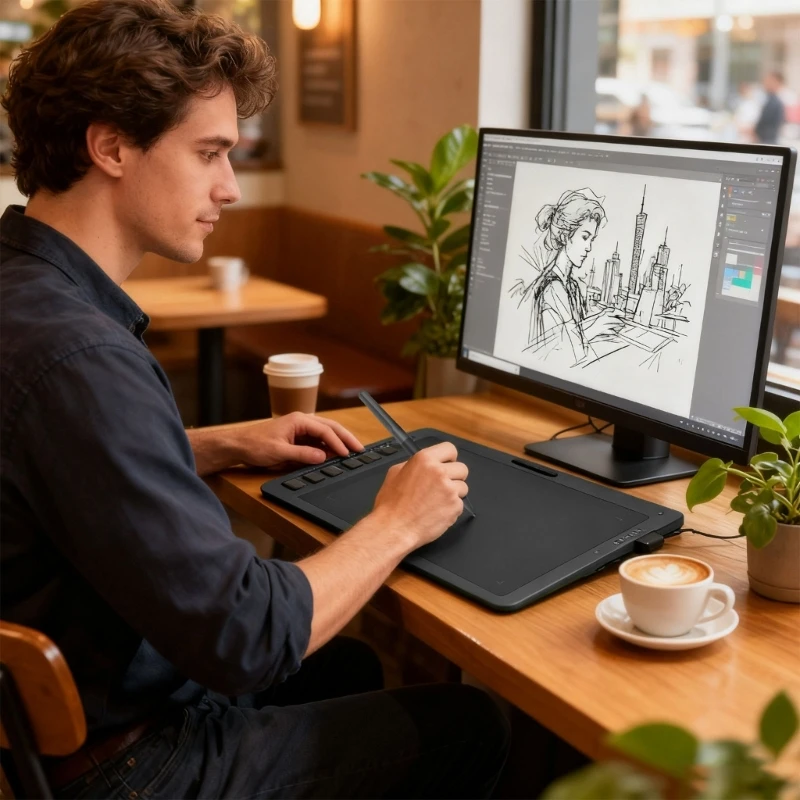 

2025 New H951P Ergonomic Digital Pen Graphics Tablets Customizable Shortcut Multiple OS Compatibility For Creators