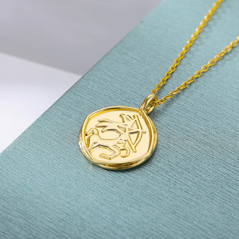 Zodiac Medaillon Ketting Voor Vrouwen Vergulde 12 Sterrenbeelden Schorpioen Leo Picses Verjaardagscadeau Voor Haar Astrologie Geschenken