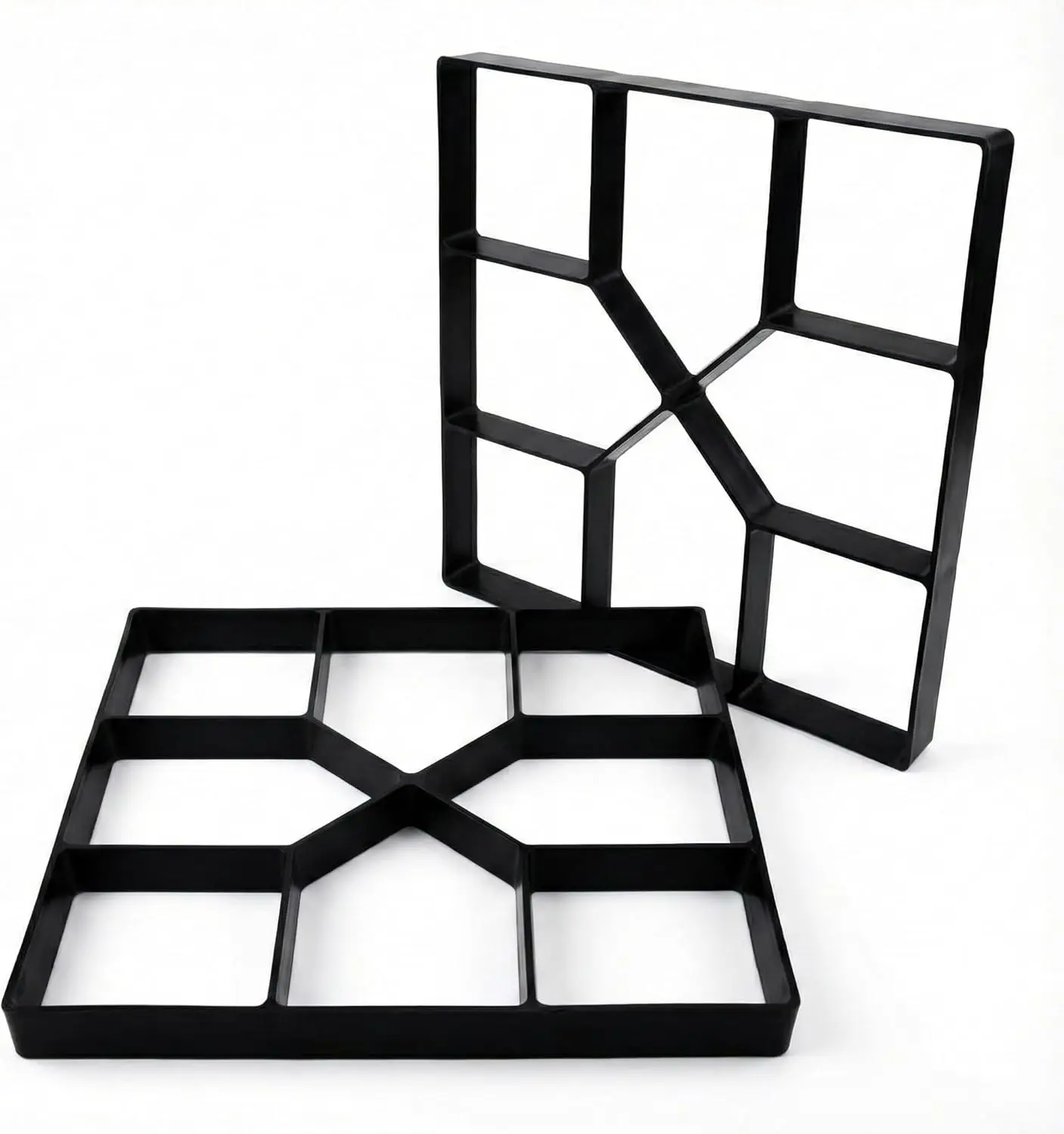 

Формы для бетонных плиток для садовых дорожек – 2 шт., многоразовые, 15,7 дюйма, для уличных дорожек и патио