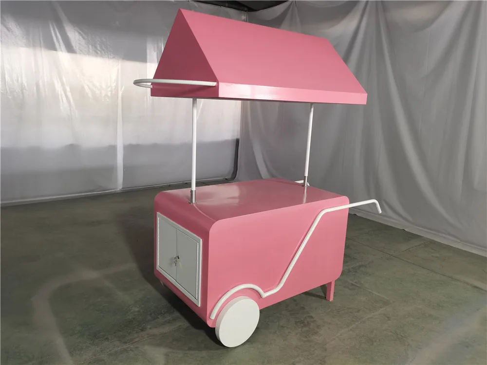 

Display Shelf Supermarket Goods Snacks Trolley Mobile Kiosk Small Business Hotdog Food Push Vending Cart