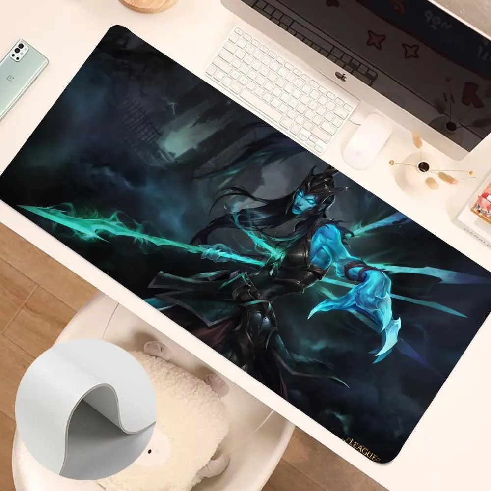 Коврик для мыши K-Kalista K-Karma K-Karthus, коврик для мыши, кожаный коврик для мыши, аксессуары для ПК и игр, двусторонние полиуретановые настольные коврики, Противоскользящий коврик