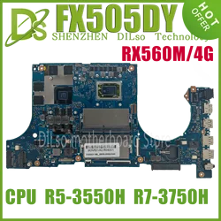 Kefu Fx505dy Mainboard Met R5-3550H R7-3750H Rx560 Voor Asus Fx505dt Fx505d Fx705dy Notebook Moederbord, 100% Werkt Goed