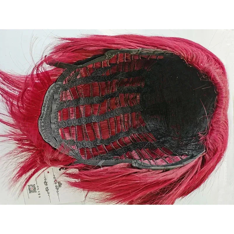 Bungou Stray Dogs Sakunosuke Oda Короткий темно-красный стильный парик для косплея Термостойкие волосы Cos Парики шапочка для парика