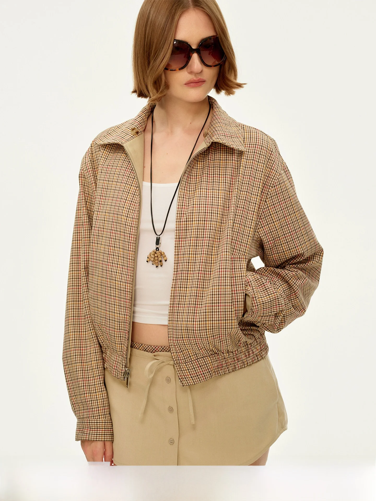 

Куртка-жакет Firstfloor из смесовой ткани, двусторонняя, для работы, с открытыми плечами, свободного кроя, ветрозащитная, женская верхняя одежда