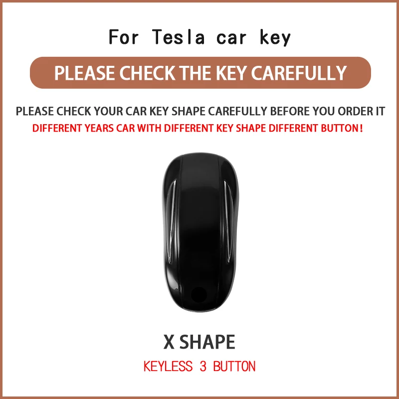 Fashion TPU Car Smart Key Cover Case Fob for Tesla Model X 3 Button Car Key Shell Bag Holder Protector Accessories