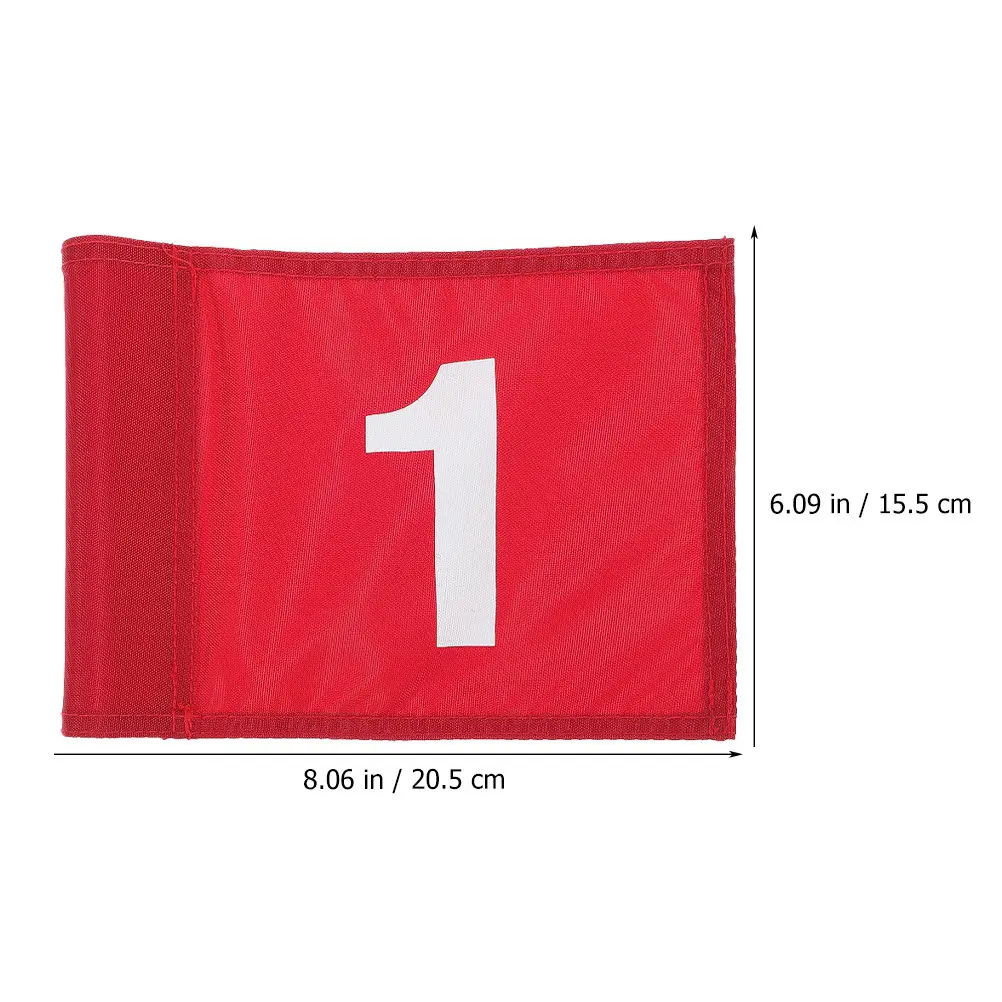 2Pcs Numbered Golf Flags Portable Wear-Resistant Nylon Putting Flags for Practice Court Training Golfing Skills Accuracy