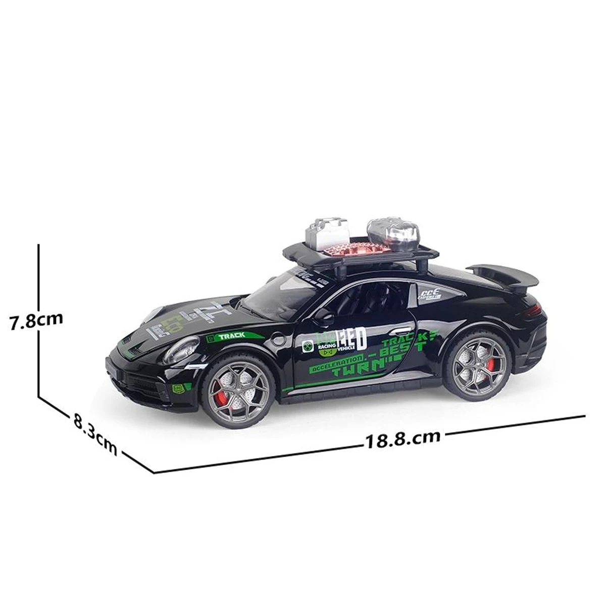 1: 22 911 Race Car Alloy Model High Simulation Toy Car Collectible ornaments Set Kid's Birthday Gift with Light&Sound Pull Back