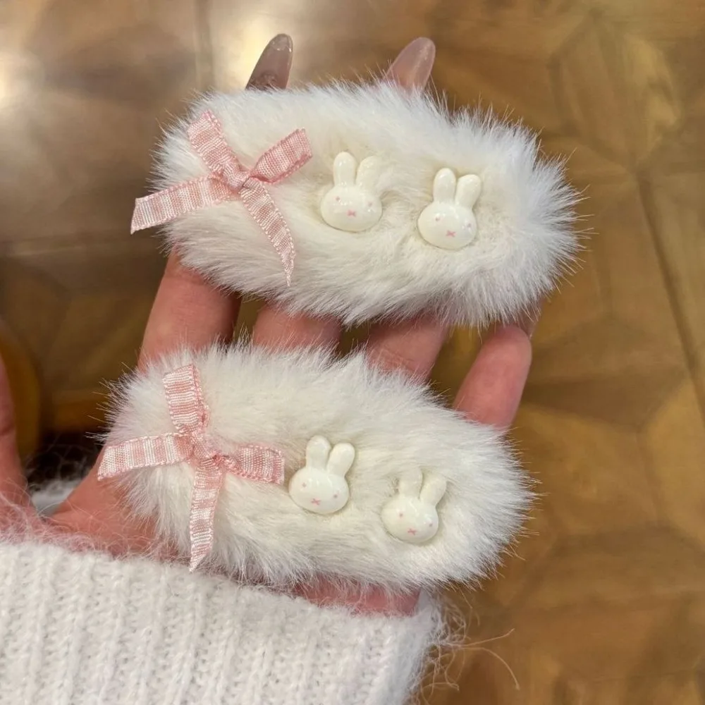 Cartoon Miffy Haarnadel Plüsch Kaninchen süßes Mädchen süßer sanfter Stil Haarschmuck exquisites kreatives gut aussehendes Geburtstagsgeschenk