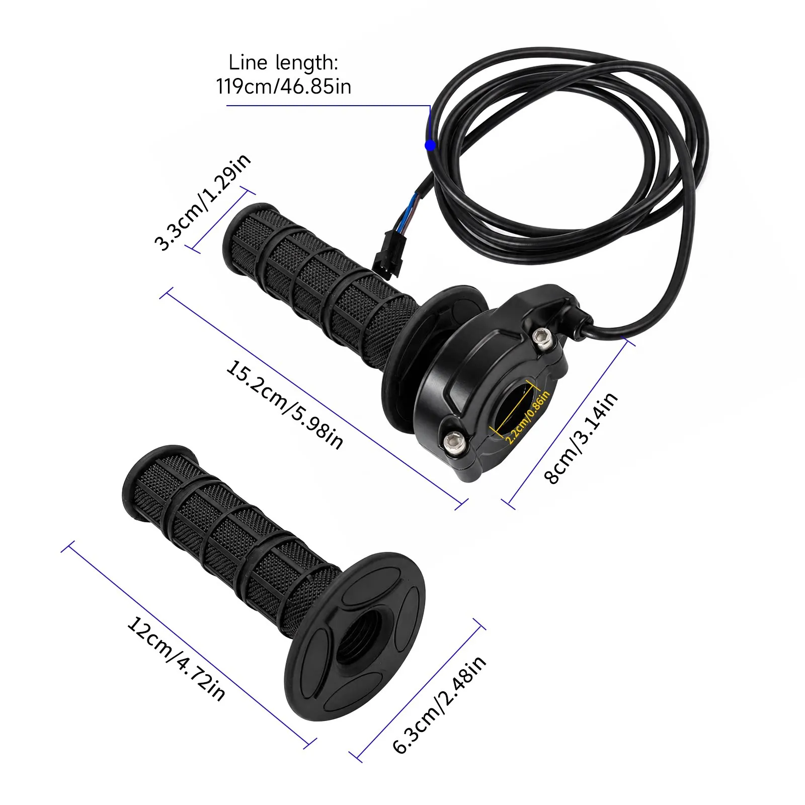 For Secure Vehicle Operation Throttle With Key Lock Ignition Switch Assembly Aluminum Alloy Build Standard Mounting Interface