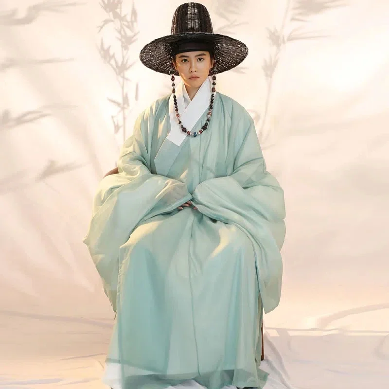 

WATER Hanfu Traditional Korean Clothing Men's Ancient Chinese Costumes Ming Dynasty Costumes Hanbok For Graduation Cosplay Dance