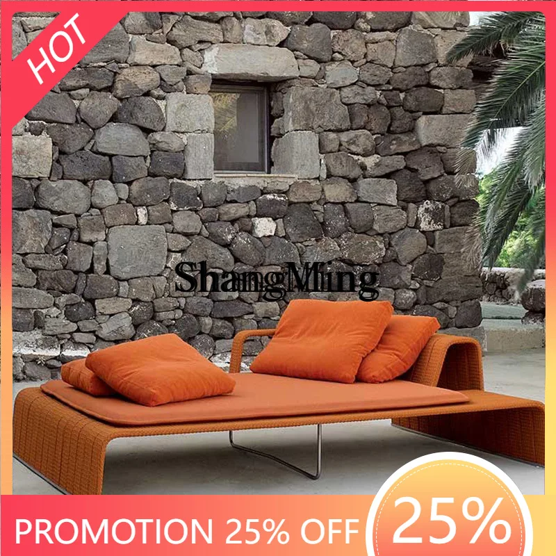 

FG Outdoor Sofa Patio Balcony Leisure Furniture Hotel Villa Garden Waterproof Sunscreen Rattan Sofa